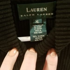 Black ribbed Ralph Lauren turtleneck sweater
